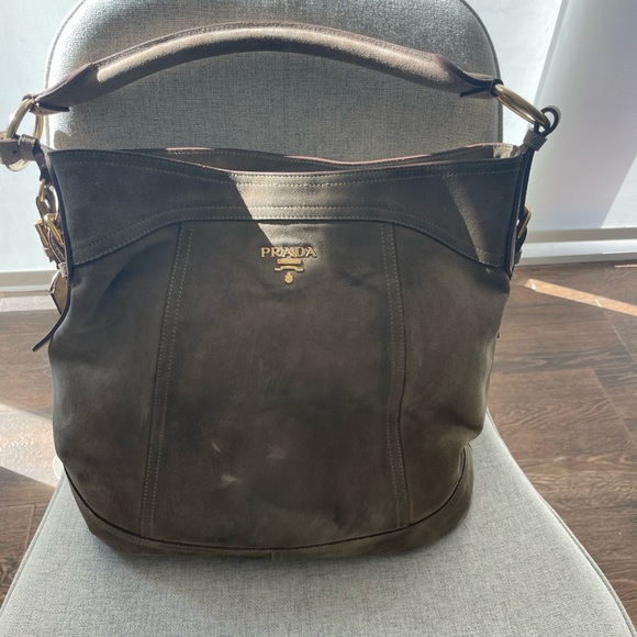 Authentic Prada Scamosciato Hobo - Picture 1 of 7